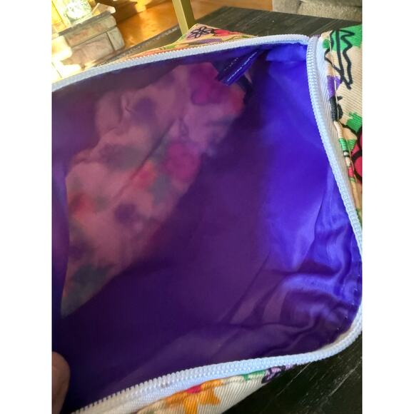 Clinique x Donald Floral Print Cosmetic Makeup Bag - Picture 3 of 5